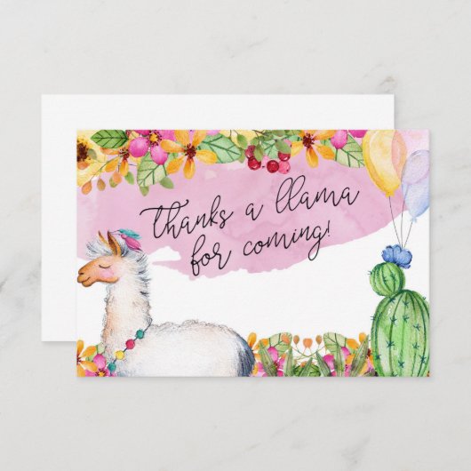 来ることのためにラマを感謝していしています! カード (正面/裏面)