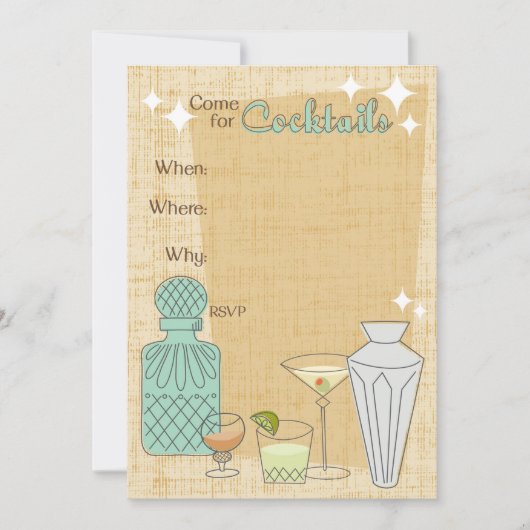 来カクテル用 – パーティの招待状-カスタマイズ 招待状 (正面)
