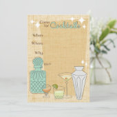 来カクテル用 – パーティの招待状-カスタマイズ 招待状 (スタンド正面)