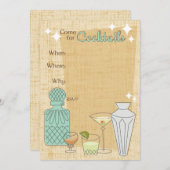 来カクテル用 – パーティの招待状-カスタマイズ 招待状 (正面/裏面)