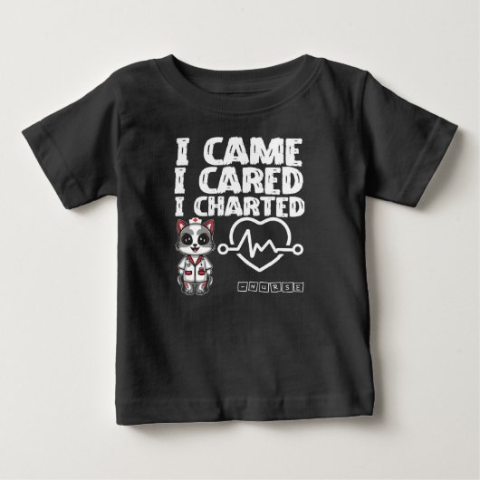 来キャット気にチャートドナース猫 ベビーTシャツ (正面)