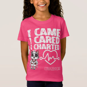 来キャット気にチャートドナース猫 Tシャツ