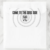 来ギーク側へ 長方形シール (バッグ)