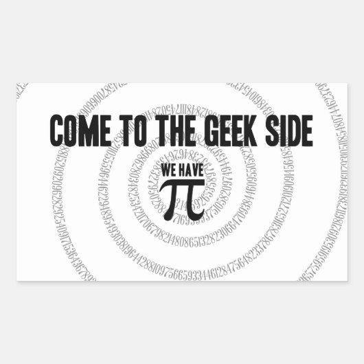 来ギーク側へ 長方形シール (正面)