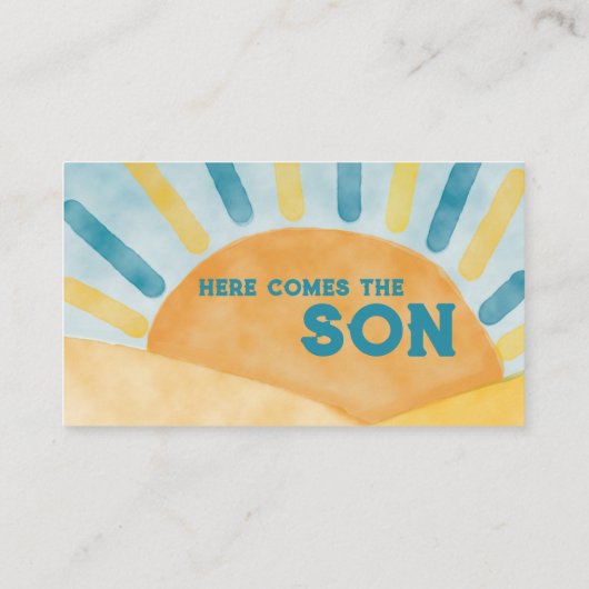 来ソンブルーレイサンシャインベビーシャワーおむつゲーム エンクロージャーカード (裏面)