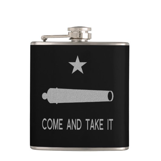 来テキサス州に旗を立てる フラスク (正面)