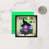 来ハロウィーンの呪文を唱える ノートカード (正面/裏面インサイチュ)