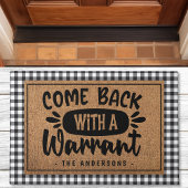 来パーソナライズされた令状を持って戻る ドアマット