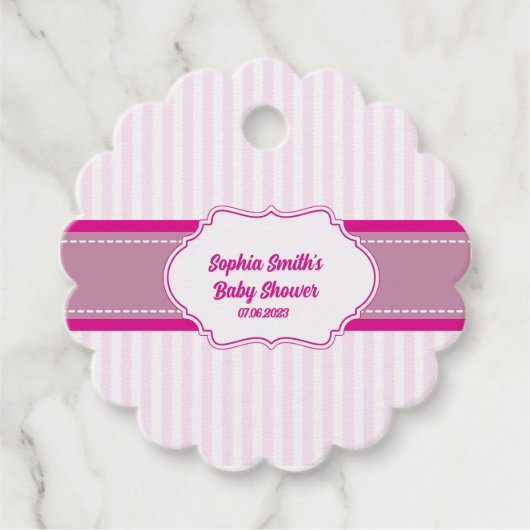 来ベビーでパーティーピンクと黒の人形に行く フェイバータグ (正面)