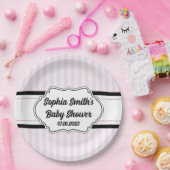 来ベビーでパーティーピンクと黒の人形に行く ペーパープレート (パーティー)