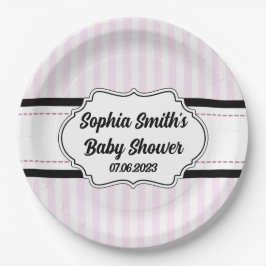 来ベビーでパーティーピンクと黒の人形に行く ペーパープレート