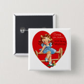 来上でバレンタインだ！ 缶バッジ (正面&裏面)