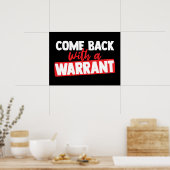 来令状を持って戻る ポスター (キッチン)