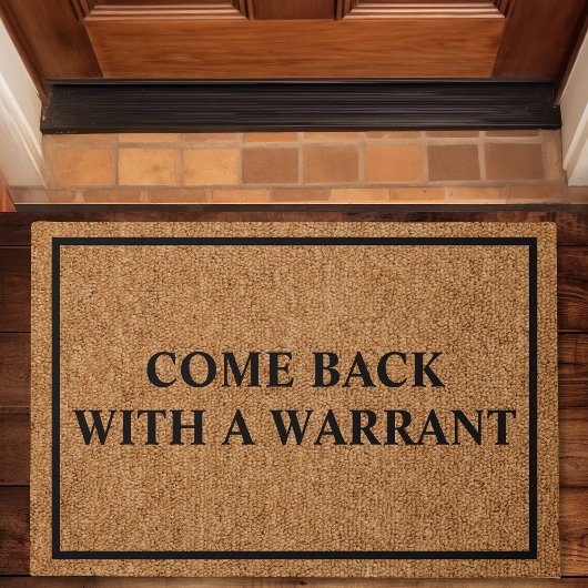 来令状を持って戻カスタムるおもしろい ドアマット
