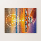 来信じオウムスローガンビーチアットサンライズ ジグソーパズル (横)