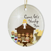 来出生パーソナライズされた セラミックオーナメント (左)