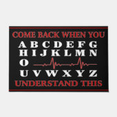 来分かった時に戻るおもしろい ドアマット (正面)