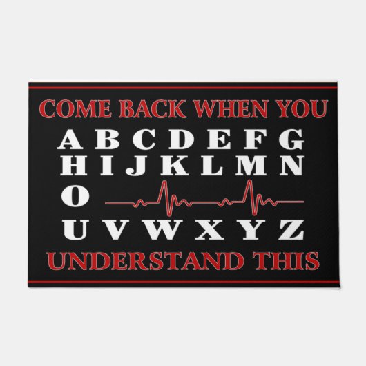 来分かった時に戻るおもしろい ドアマット (正面)