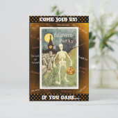 来参加！スケルトンハローウィンパーティ招待状 招待状 (スタンド正面)