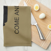 来取れ!テキサス州州戦闘旗 キッチンタオル (四つ折り)