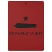 来取れ！テキサス州州戦闘旗 クリップボード (裏面)
