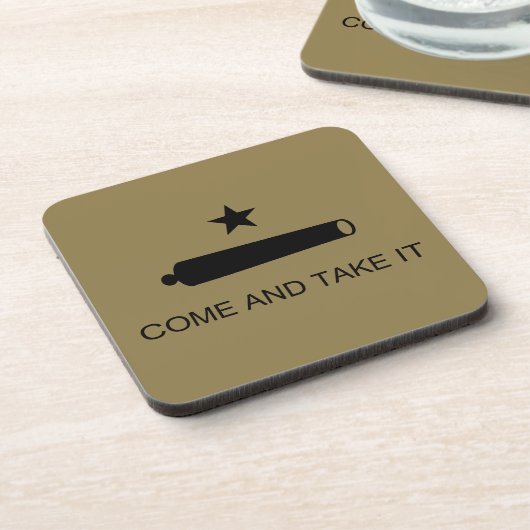 来取れ！テキサス州州戦闘旗 コースター (左側)