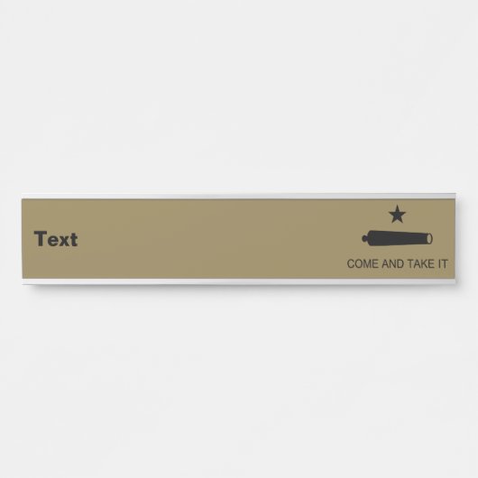 来取れ！テキサス州州戦闘旗 サインプレート (正面)