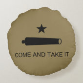 来取れ！テキサス州州戦闘旗 ラウンドクッション (裏面)