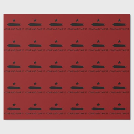 来取れ！テキサス州州戦闘旗 ラッピングペーパー (フラット)