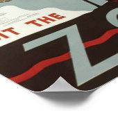 来園者のヴィンテージ ポスター (角)