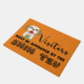 来場者はシーズー（犬）の許可を得なければならない ドアマット (アングル)