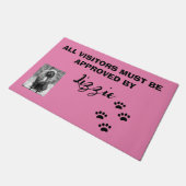 来場者は必ずペットの出入り口の名前で許可を得なければならない ドアマット (アングル)