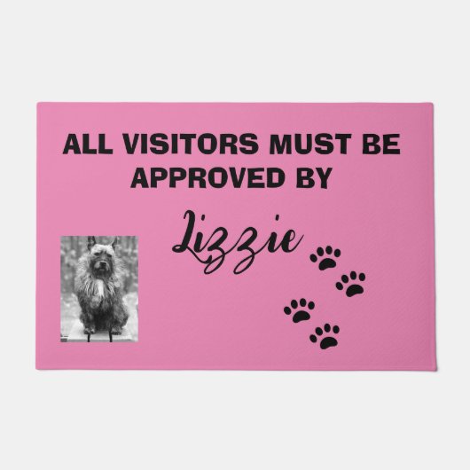 来場者は必ずペットの出入り口の名前で許可を得なければならない ドアマット (正面)