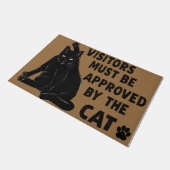 来場者は猫に認めてもらいたパーソナライズされたい ドアマット (アングル)