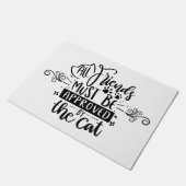 来場者は猫に限る | かわいい歓迎 ドアマット (アングル)