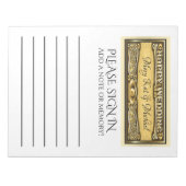 来客名簿の挿入物はメモ帳のページを捲ります ノートパッド (正面)