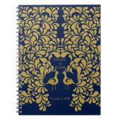 来客名簿を結婚しているアールデコの孔雀1920年 ノートブック (正面)