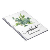 来客名簿を結婚する植物の葉 ノートブック (右側)