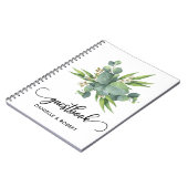 来客名簿を結婚する植物の葉 ノートブック (左側)