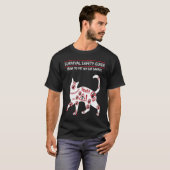 来客時の猫撫でガイド　サバイバル＆安全ガイド Tシャツ (正面フル)