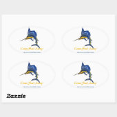 来帆遠くに! 楕円形シール (シート)