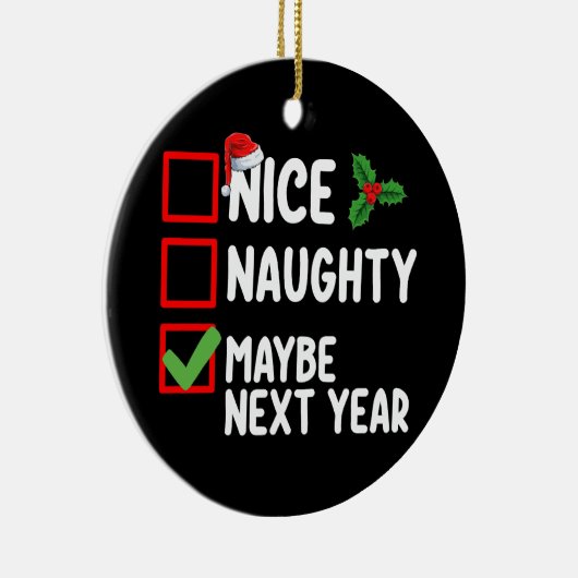 来年のいけなサンタクリスマスリスト セラミックオーナメント (右)