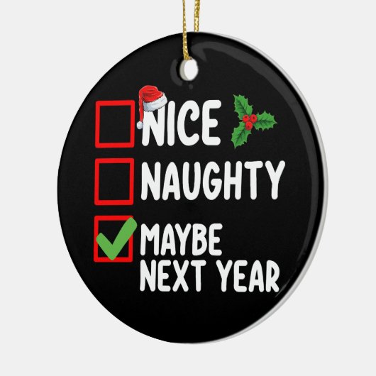 来年のいけなサンタクリスマスリスト セラミックオーナメント (左)