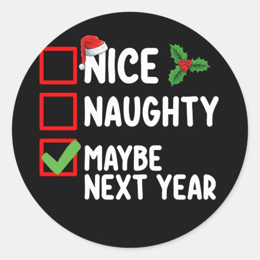 来年のいけなサンタクリスマスリスト ラウンドシール (正面)