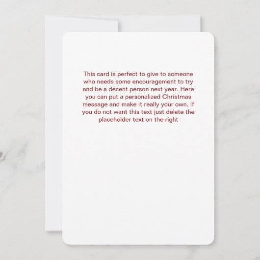 来年のサンタいけなハンドコールの粗雑な挑戦 シーズンカード (裏面)