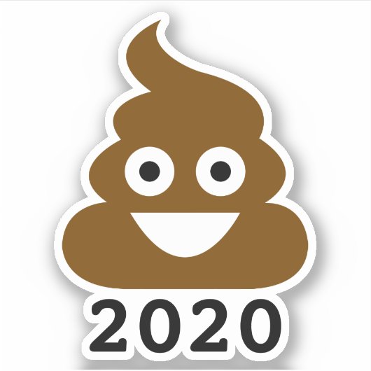 来年は好い年だ | Poo Year 2020 シール (正面)