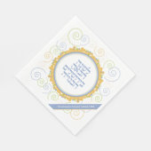 来年エルサレムで過ぎ越しユダヤ人ヘブライ白 スタンダードランチョンナプキン (角)