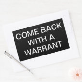 「来戻ると令状」ステッカー 長方形シール (封筒)