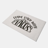 来戻るタコスおもしろい歓迎 ドアマット (アングル)