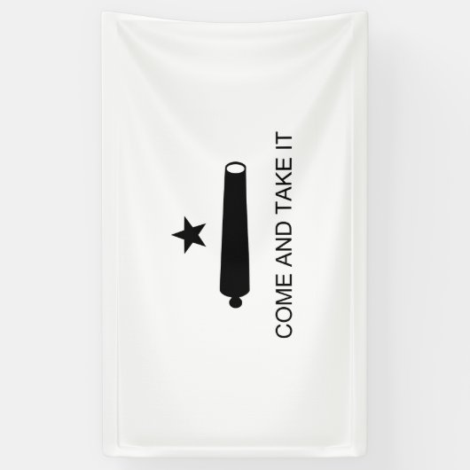 来旗を持って 横断幕 (縦)